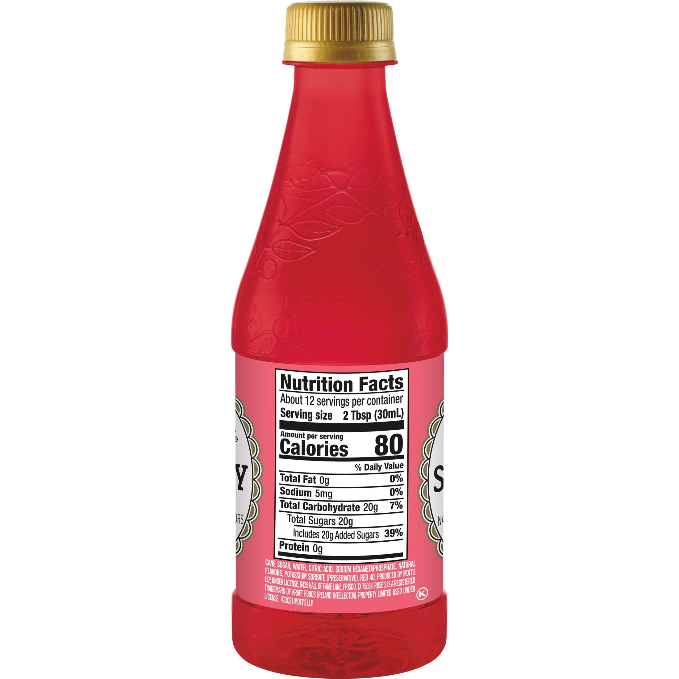 Rose's Strawberry Simple Syrup Mixer, 12 fl oz, Bottle