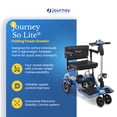 thumbnail image 2 of Journey So Lite Folding Power Scooter, Lightweight, 5 mph Max Adjustable Speed, Blue, 2 of 10