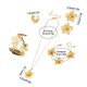 thumbnail image 3 of Conjunto de Joyería Floral Vintage para Mujer | Collar, Pulsera, Brazalete, Anillo y Pendientes de Aleación de 5 Piezas | Elegantes Accesorios Dorados, 3 of 6