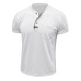 thumbnail image 5 of ZRGHAOYLQ Plus Size Mens Dress Shirts Big and Tall Button Up Muscle Shirt Solid Color Short Sleeve Tshirts Business Casual Turndown Collar Tops with Pockets, 5 of 6