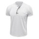 thumbnail image 4 of pstuiky camisetas de hombre, Blusa de manga corta con cuello vuelto, bolsillos y botones de color liso para hombre ropa de hombre s, 4 of 5