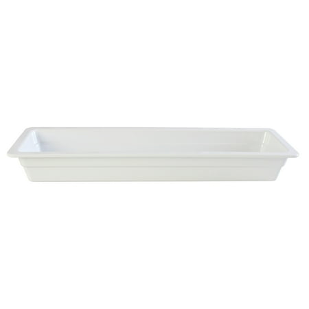 

2 1/2 Deep White Anti- Jam Melamine Food Pan Melamine 6 packs