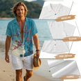 thumbnail image 6 of FOR U DESIGNS Blue Plum Blossom Print Matchable Couples' Outfit Button-up Shirt Or Flowy Dress Linen-Like Womens Sleeveless Sundress Mens Casual Shirt, 6 of 7