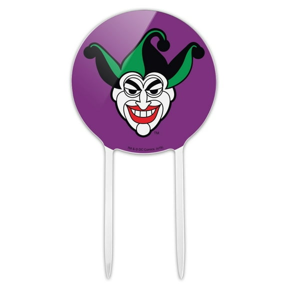 Acrylic Batman Joker Symbol Cake Topper Party Decoration for Wedding Anniversary Birthday Graduation