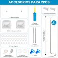 thumbnail image 2 of Juego de 2 kit de Soportes de Columna Arco para Globos, Soporte Telescópico Metálico de Altura Ajustable con Accesorios Base para Globos, Mamparas para Decoracion de Fiestas, Navidad y Bodas, 2 of 4