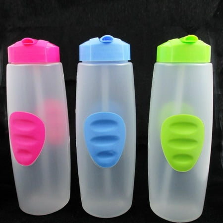 2 Pc 20 Oz Sports Water Drinking Bottles Plastic Canister Hiking Outdoor New