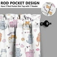 thumbnail image 5 of Kitchen Curtains 24 Inch Short - 3 Panel Set with Cute Cat Paw Pattern, Rod Pocket Window Curtain, 100% Polyester for Pet Lovers Farmhouse, Cafe, Kitchen, Bedroom, Easy Wash, 5 of 6