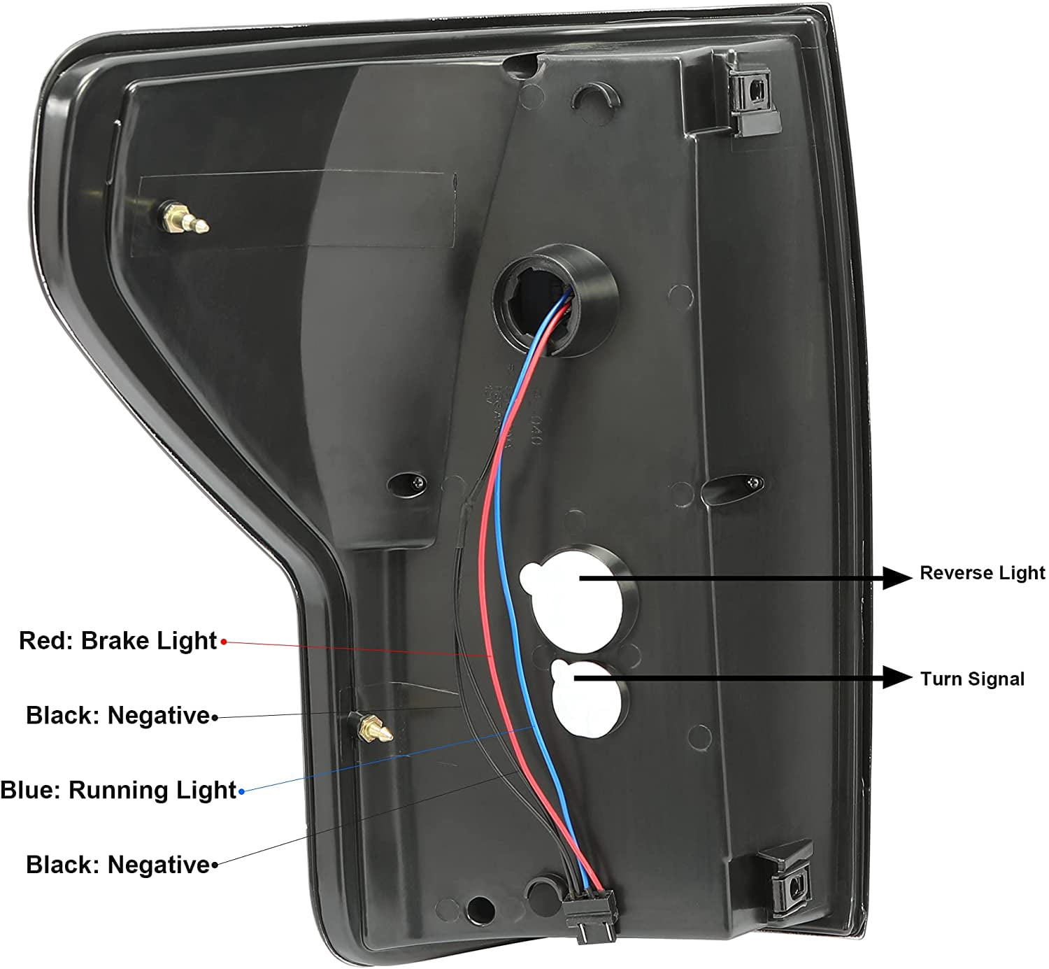 ECOTRIC Pair Tail Lights Taillights Brake Lamps Compatible with 2007-2013 Toyota Tundra Pickup Truck LED Tube Style Clear Lens Black Housing Passenger and Driver Side