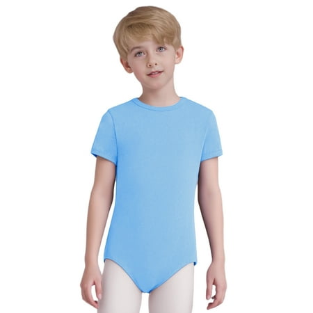 Aislor Boys Special Needs Adaptive Clothing Anti-strip Romper Short Sleeve Bodysuit Autism Sensory Jumpsuit Light Blue 8