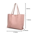 thumbnail image 2 of Dreubea Bolso de hombro de piel sintética suave para mujer, bolso de mano con borlas de gran capacidad, 2 of 5