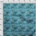 thumbnail image 3 of oneOone Viscose Chiffon Teal Blue Fabric Patchwork Dress Material Fabric Print Fabric By The Yard 42 Inch Wide, 3 of 5
