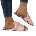 thumbnail image 4 of Quaouag Sandals Slides Womens Open Toe Mule Slip On Slide Shoes, 4 of 7