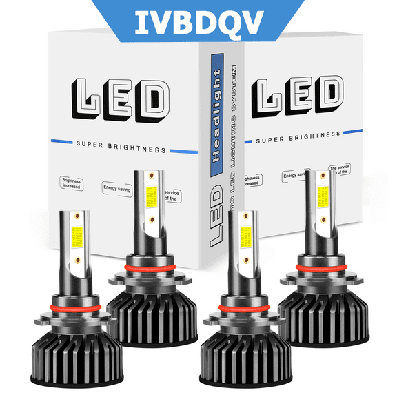 For Scion tC 2005-2007 LED Headlight Bulbs 9005 High Beam   9006 Low Beam Kit 4Pcs 6000K White