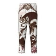 thumbnail image 2 of Gukieu Vintage Husky Dog Print Youth Home Trousers, Elastic Waistband with Pockets for Home and Outing, Suitable for Children Aged 5-16-XS(5-6), 2 of 6