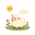 thumbnail image 3 of cartoon Sheep Stickers, Waterproof Sheep Sticker for Water Bottle Laptop Phone Cases Planner Skateboard Luggage Helmet Party Favor Decor, Ideal for Adults Teens Teacher Rewards, 3 of 8