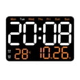 thumbnail image 1 of Reloj despertador digital de 10 niveles de brillo ajustable, configuración de alarma , reloj de mesa, reloj de pared para cabecera, dormitorio, , Naranja, 1 of 8