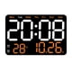 thumbnail image 1 of Reloj despertador digital con brillo ajustable de 10 niveles y modo de memoria, pantalla LED de mesa. Naranja, 1 of 9