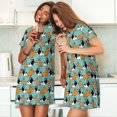 thumbnail image 4 of Gaeub Cute French Bulldog Print Women's Short-Sleeved Nightdress,Loose Comfy Pajama Sleepwear,Summer Night-dresses for Women, 4 of 6