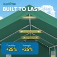 thumbnail image 3 of Quictent 10'x20' Heavy Duty Carport Galvanized Car Canopy Tent Outdoor Shelter Reinforced Structure with Roll-up Ventilated Windows Sidewall, Green, 3 of 8