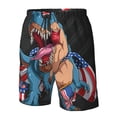 thumbnail image 5 of Disketp Men'S Swim Trunks Hawaiian Breathable Surf Beach Swimsuits Mesh Lining Beach Shorts With Pockets-Blue Dinosaur, 5 of 9