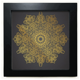 thumbnail image 1 of Thai costumbres cultura propagación Gold Foil Mesa de pared con marco cuadrado negro, 1 of 4