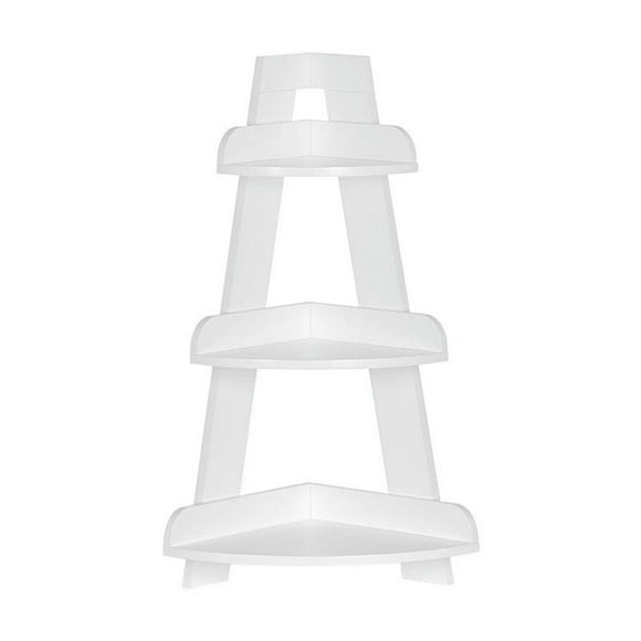 RiverRidge® Home 25.8-inch H x 15.5-inch W x 11-inch D Kids Ladder Corner Wall Shelf in White
