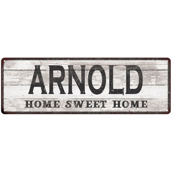 ARNOLD Home Sweet Home Country Look Gift 6x18 Metal Sig 206180045416