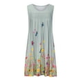 thumbnail image 4 of Rutainlusire Sleeveless Dress for Summer for Women Women's Summer Casual Round Neck Sleeveless Folding with Pocket Printed Dresses, 4 of 8
