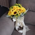 thumbnail image 3 of Handmade Sunflower Wedding Bouquets Holding Bouquet For Wedding Party Engagement Party, 3 of 4