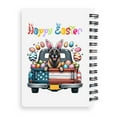 thumbnail image 2 of Happy Easter Belgian Malinois American Flag Truck Spiral Bound Journal Sheepdog Dog Lover Gifts 5x7in Spiral Notebook - 03001, 2 of 5