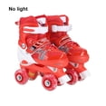 thumbnail image 3 of yingyy 2 Pcs Patins à Roulettes Réglables pour Filles Enfants Sûrs et Confortables Rouge Sans Paillettes, 3 of 6