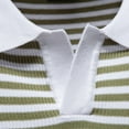 thumbnail image 3 of Men's Knit Shirts Short Sleeve Striped Golf Shirts Lightweight Casual Collared T Shirt M, 3 of 5