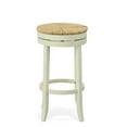 thumbnail image 4 of Carolina Classics Irving 30" Swivel Rush Seat Bar Stool in Antique White, 4 of 5