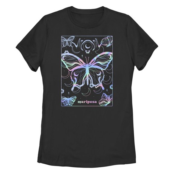 Women's Lost Gods Holographic Mariposa Graphic T-Shirt