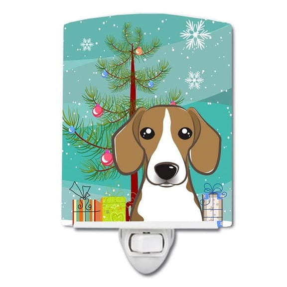 Christmas Tree and Beagle Ceramic Night Light