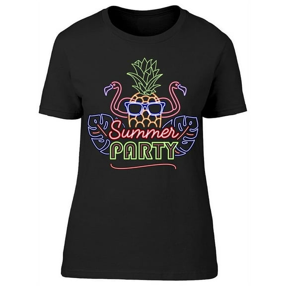 Flamingo Pineapple Summer Party T-Shirt Women -Image by Shutterstock, Female 3X-Large