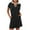 Black#01, variant on NXMZXB Women’s Polo Dresses 2025 Short Sleeve Casual Striped Color Block Collared V Neck Summer Tennis Golf Mini Shirt Dress with Pockets Black#01 S