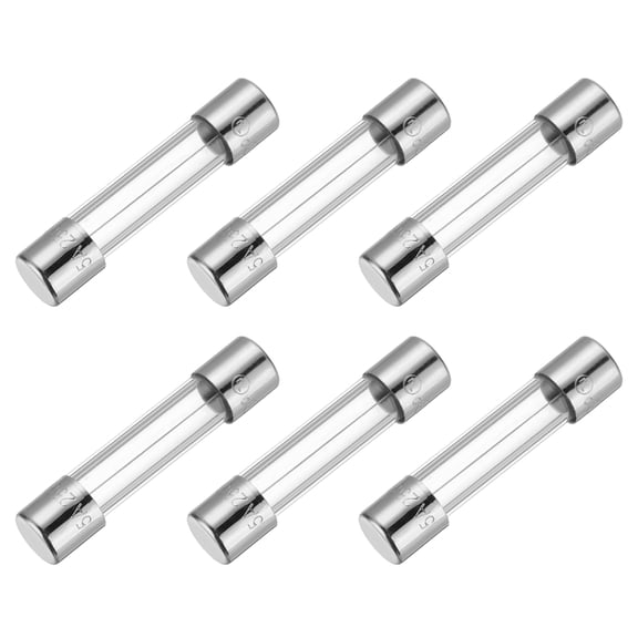 Uxcell 5A 250V Glass Fuse 6x30mm Time Delay Fuse UL Listed Slow Blow Fuse for Home Appliances(Pack of 6)