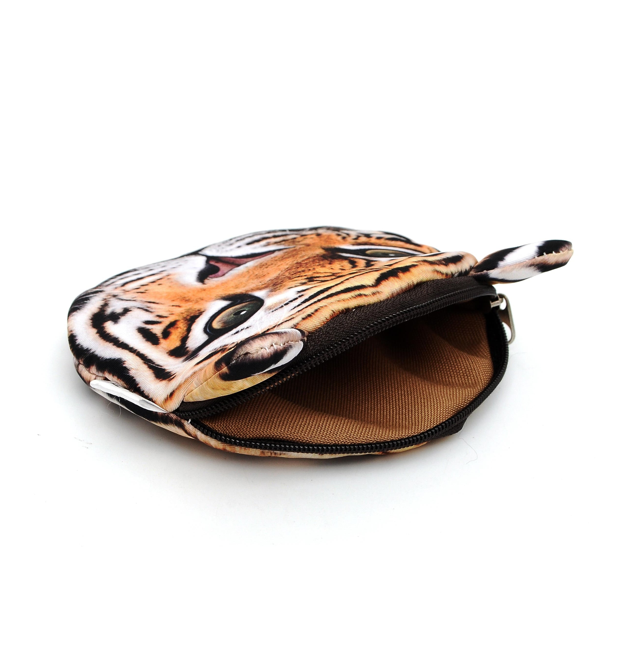 Fire King Tiger Face Coin Pouch Clutch Purse Wristlet Wallet Phone Card Holder Handbag