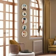 thumbnail image 6 of 5 Pcs Boho Wall Art Decor Wooden Living Room Wall Decor Bohemian Wall Hanging Decor Farmhouse Geometric Hanging Decor 10'' and 8'' Aesthetic Wood Minimalist Wall Art for Apartment Bedroom (Geometry), 6 of 7