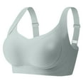 thumbnail image 4 of Wovix Women's Plus Size Bra Full Coverage Wireless Solid Supportive Wide Strap Comfort Bra Daily Blue L, 4 of 6