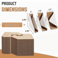thumbnail image 4 of 200Pack Adjustable Cardboard Corner Protectors, Fit 1In,1.5In and 2.1In Frames,Corner Protectors for Shipping,Protector,200 x Adjustable Cardboard Corner Protectors,White & Brown, 4 of 7