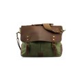 thumbnail image 3 of Gearonic Men's Canvas Leather Messenger & Shoulder Bag, Green, 3 of 4