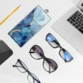 thumbnail image 3 of Fintie Double Glasses Case with Carabiner Hook, Portable Vegan Leather Eyeglass Case Anti-scratch Sunglasses Pouch, Ocean Marble, 3 of 16