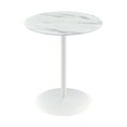 thumbnail image 3 of Circa 17.5" Round End Table with White Marble Textured Glass Top, 3 of 3