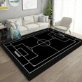 thumbnail image 2 of Machine Washable Rug 5x7 ft Hand Drawn Football Field Washable Area Rugs with Non Slip Rugs for Living Room Bedroom, Rug Carpet Stain Resistant, Home Decor Office Rug, 2 of 7