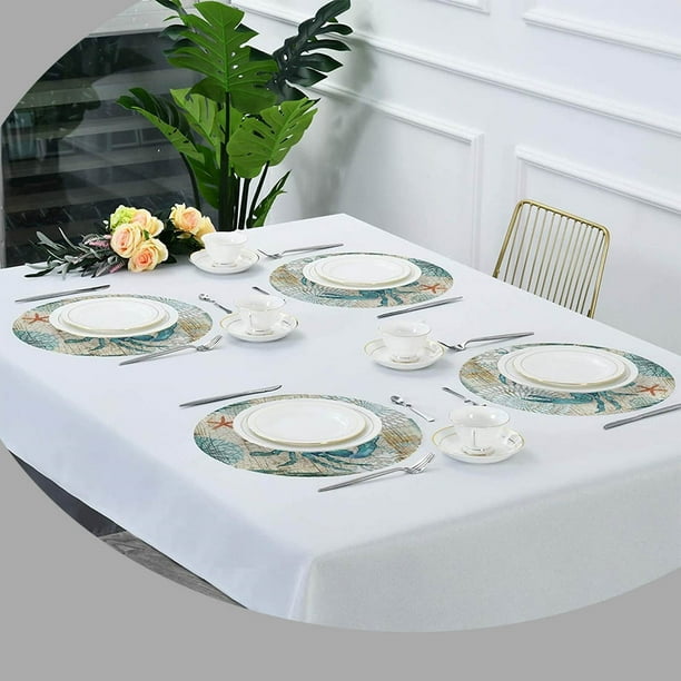 Crab Round Placemats for Dining Table Placemat Set of 6 Table Settings