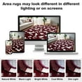 thumbnail image 5 of Lalado 5ft x 8ft Shag Area Rug, Soft Fluffy Indoor Tie-Dye Area Rugs for Living Room Bedroom Decor Carpet, Red & White, 5 of 8
