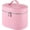 Pink, variant on Makeup Vanity Bag for Women - Large Capacity Cosmetic Organizer with Removable Liner, Waterproof PU Leather Skincare Bag, Portable chic Cosmetic Make Up Case for Skincare, Brushes, Accessories