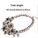thumbnail image 3 of Collar largo con cadena floral y cristales para mujer, collar llamativo, bisutería de moda, 3 of 8